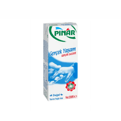 Pınar Yarım Yağlı Süt 200 ml