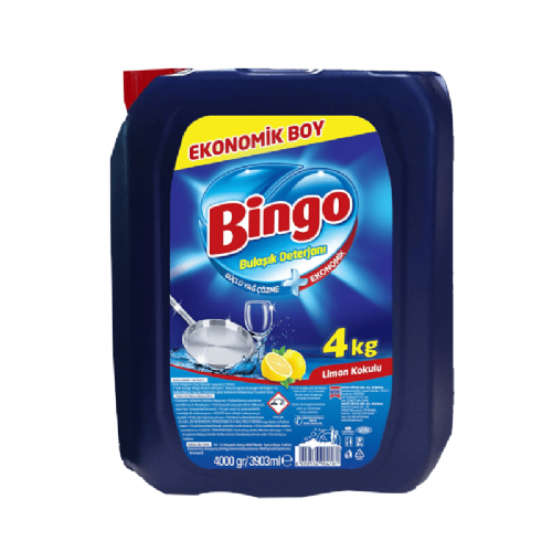 Bingo Sıvı Bulaşık Deterjanı Limon Kokulu 4 kg