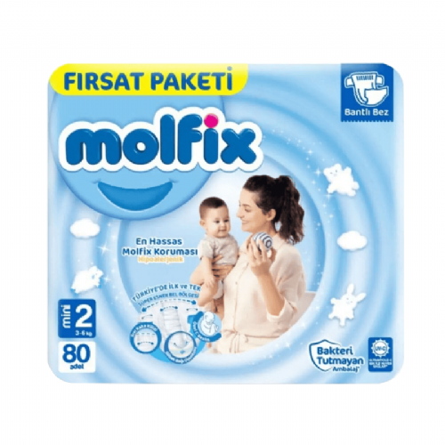 Molfix Bebek Bezi Mini 2 Numara 3-6 kg 80 Adet