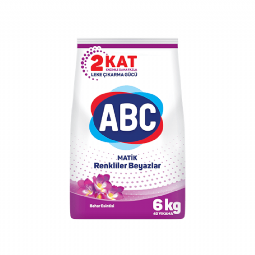 ABC Matik Toz Çamaşır Deterjanı Renkliler&Beyazlar Bahar Esintisi 6 Kg
