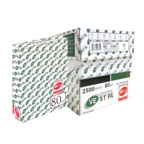 Vestpa A4 Fotokopi Kağıdı 80 g 5 Paket 2500 Yaprak
