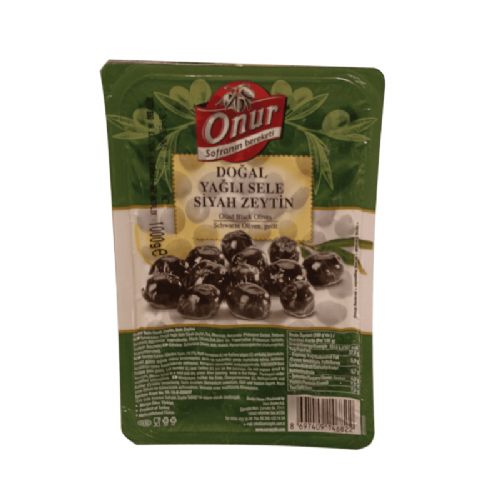 Onur Doğal Yağlı Sele Siyah Zeytin 1000 g