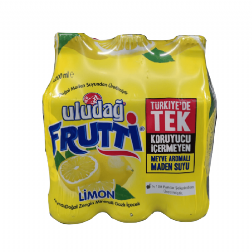 Uludağ Frutti Limonlu Maden Suyu 6x200 ml