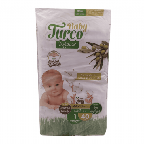 Baby Turco Bebek Bezi Newborn 1 Numara 2-5 kg 40 Adet