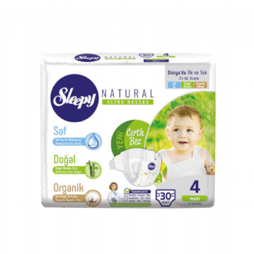 Sleepy Natural Bebek Bezi Maxi 4 Numara 7-14 kg 27 Adet