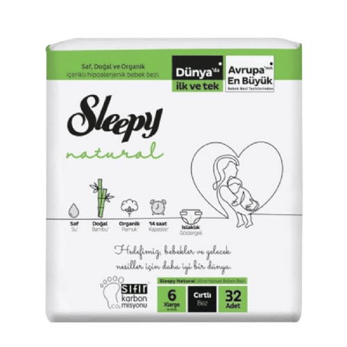 Sleepy Natural Bebek Bezi 6 Numara XLarge 15-25 kg 46 Adet