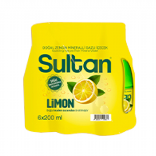 Sultan Limon Aromalı Maden Suyu 6x200 ml