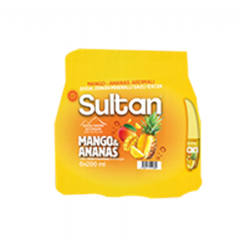Sultan Mango Ananas Aromalı Maden Suyu 6x200 ml