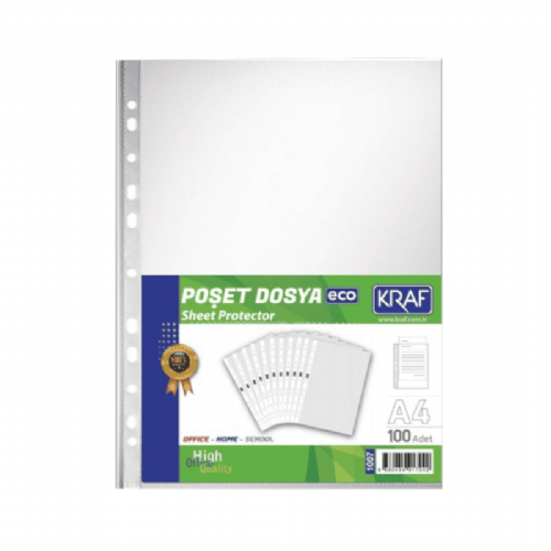 Kraf 1007 Poşet Dosya 100 Adet